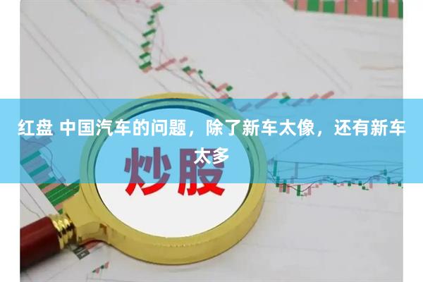 红盘 中国汽车的问题，除了新车太像，还有新车太多